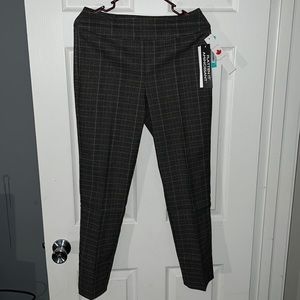 Plaid printed dress pants
